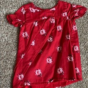 GAP kids red floral dress
